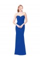 Comprimento Chão Azul Real Sem Mangas Linha A Longo Amor Vestidos de Madrinha Por Atacado