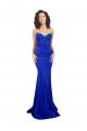 Comprimento Chão Azul Real Sem Mangas Sereia Lombar Vestidos de Madrinha / Vestidos de Noite / Vestidos de Festa Por Atacado