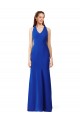 Comprimento Chão Azul Real Sem Mangas Sereia Vestidos de Madrinha / Vestidos de Noite / Vestidos de Festa Por Atacado