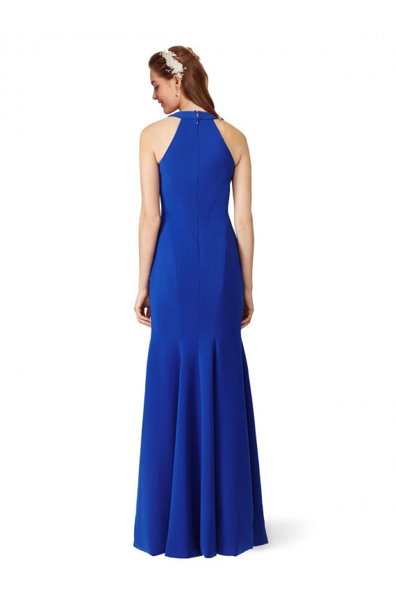 Comprimento Chão Azul Real Sem Mangas Sereia Vestidos de Madrinha / Vestidos de Noite / Vestidos de Festa Por Atacado
