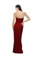 Comprimento Chão Borgonha Sem Mangas Bainha Lombar Longo Vestidos de Madrinha / Vestidos de Noite / Vestidos de Festa Por Atacado