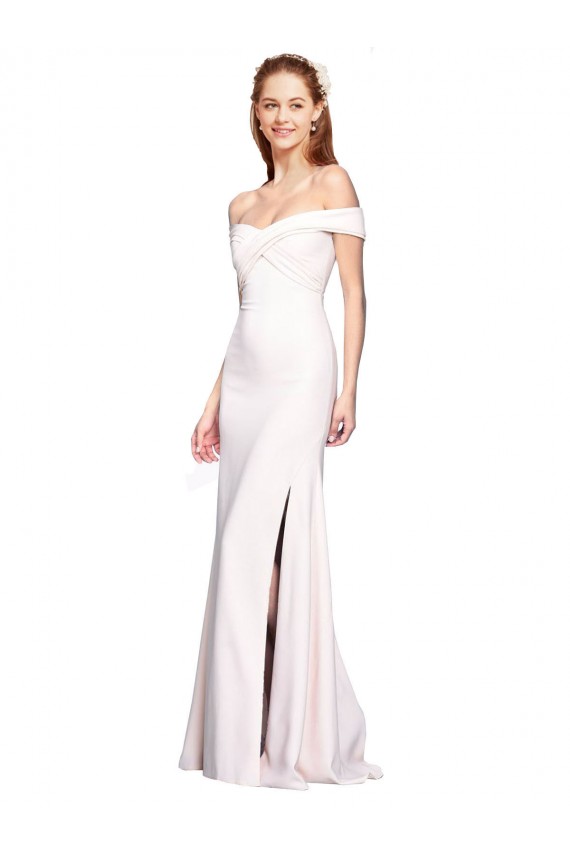 Comprimento Chão Branco Sem Mangas Sereia Vestidos de Madrinha / Vestidos de Noite / Vestidos de Festa Por Atacado