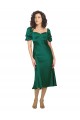Comprimento Midi Caçador Verde Mangas Curtas Linha A Lombar Vestidos de Madrinha / Vestidos de Noite / Vestidos de Festa Por Atacado