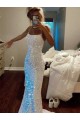 Comboio Varredela Sem Mangas Bainha Longo Alças finas Vestidos de Festa Por Atacado