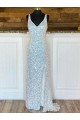 Comboio Varredela Sem Mangas Bainha Vestidos de Festa / Vestido de Noiva Por Atacado