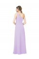 Comprimento Chão Lilás Sem Mangas Bainha Vestidos de Madrinha / Vestidos de Noite Por Atacado