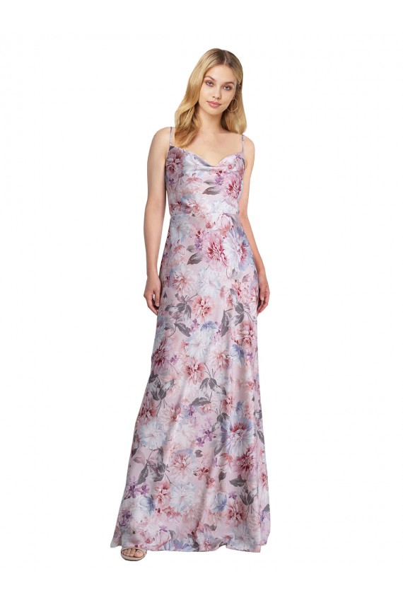 Comprimento Chão Sem Mangas Linha A Vestidos de Madrinha / Vestidos de Noite Por Atacado
