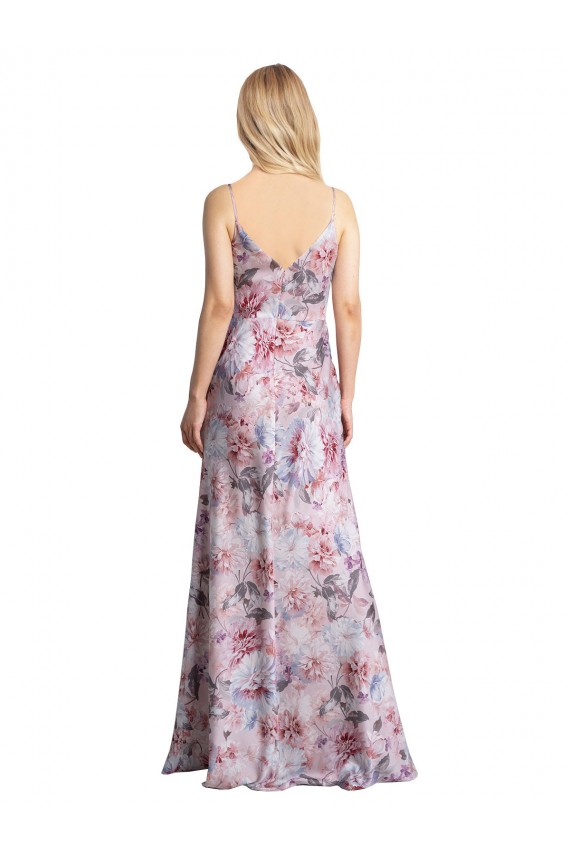 Comprimento Chão Sem Mangas Linha A Vestidos de Madrinha / Vestidos de Noite Por Atacado