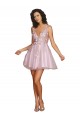 Curto Sem Mangas Linha A Costas em V Vestidos de Madrinha / Vestidos de Cocktail / Vestidos de Homecoming Por Atacado