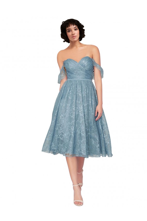 Comprimento Joelho Sem Mangas Linha A Buraco da fechadura Vestidos de Madrinha / Vestidos de Cocktail / Vestidos de Homecoming Por Atacado