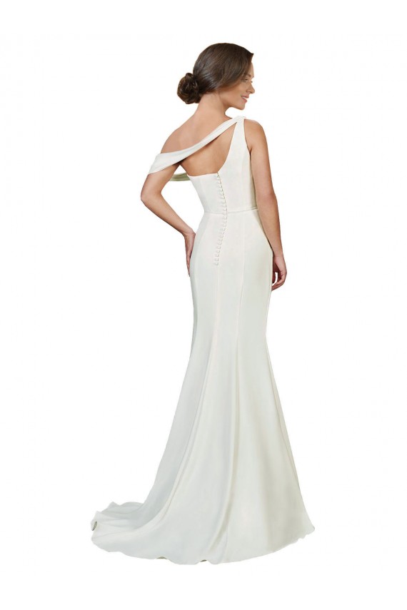 Comboio Varredela Marfim Sem Mangas Bainha Vestidos de Madrinha / Vestidos de Noite / Vestidos de Festa Por Atacado