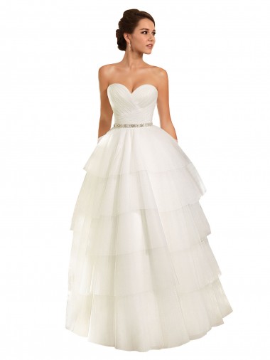 Amor Marfim Sem Mangas Vestido de Baile Vestidos de Noiva Por Atacado