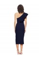 Comprimento Midi Marinha Negra Sem Mangas Bainha Vestidos de Madrinha / Vestidos de Noite / Vestidos de Festa Por Atacado