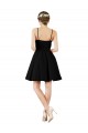 Comprimento Joelho Marinha Negra Sem Mangas Linha A Abrir de volta Cabeçada Vestidos de Madrinha / Vestidos de Cocktail / Vestidos de Homecoming Por Atacado