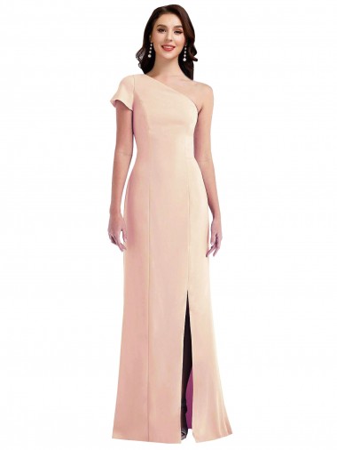 Comprimento Chão Nu Mangas Curtas Trombeta Vestidos de Madrinha / Vestidos de Noite / Vestidos de Festa Por Atacado
