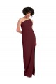 Comprimento Chão Ouro Borgonha Sem Mangas Bainha Vestidos de Madrinha / Vestidos de Noite / Vestidos de Festa Por Atacado