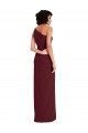 Comprimento Chão Ouro Borgonha Sem Mangas Bainha Vestidos de Madrinha / Vestidos de Noite / Vestidos de Festa Por Atacado