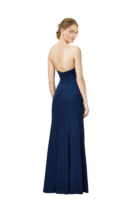 Comprimento Chão Preto Sem Mangas Bainha Lombar Vestidos de Madrinha / Vestidos de Noite / Vestidos de Festa Por Atacado