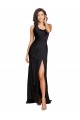 Comprimento Chão Preto Sem Mangas Linha A Longo Vestidos de Madrinha / Vestidos de Noite / Vestidos de Festa Por Atacado