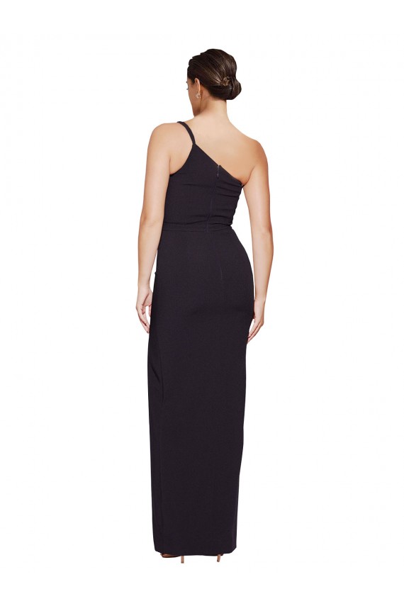 Comprimento Chão Preto Sem Mangas Bainha Vestidos de Madrinha / Vestidos de Noite / Vestidos de Festa Por Atacado