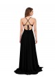 Comprimento Chão Preto Sem Mangas Linha A Abrir de volta Vestidos de Madrinha / Vestidos de Noite / Vestidos de Festa Por Atacado