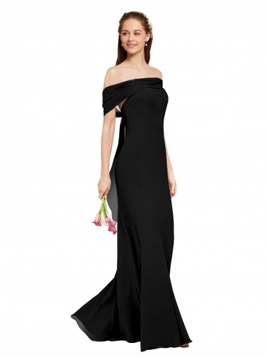 Comprimento Chão Preto Sem Mangas Sereia Vestidos de Madrinha / Vestidos de Festa Por Atacado