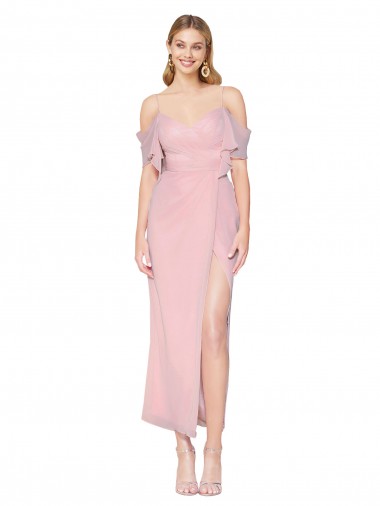 Comprimento Joelho Prímula Ombro Frio Sereia Vestidos de Madrinha / Vestidos de Noite / Vestidos de Festa Por Atacado