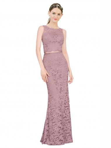 Comprimento Chão Sem Mangas Sereia Longo Vestidos de Madrinha / Vestidos de Festa Por Atacado