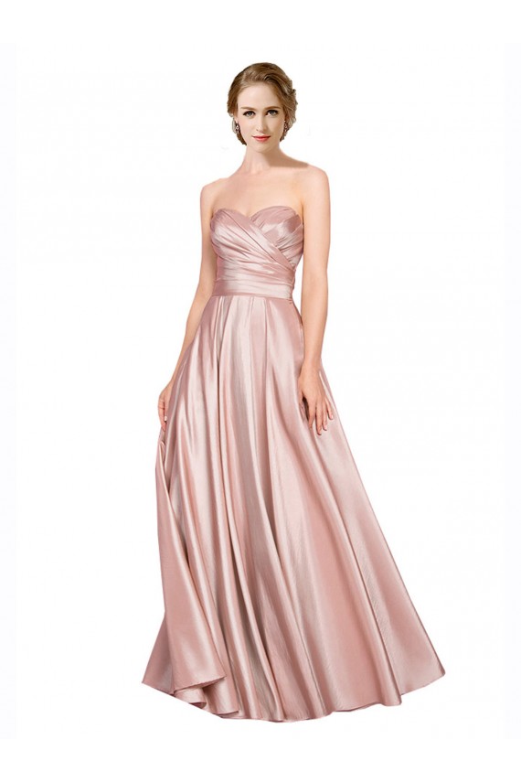 Comprimento Chão Sem Mangas Linha A Lombar Amor Vestidos de Madrinha / Vestidos de Noite / Vestidos de Festa Por Atacado