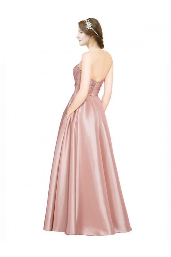 Comprimento Chão Sem Mangas Linha A Lombar Amor Vestidos de Madrinha / Vestidos de Noite / Vestidos de Festa Por Atacado