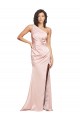 Comprimento Chão Rosa Sem Mangas Bainha Lombar Vestidos de Madrinha / Vestidos de Noite / Vestidos de Festa Por Atacado