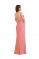 Comprimento Chão Rosa Choque Sem Mangas Trombeta Lombar Vestidos de Madrinha / Vestidos de Festa Por Atacado