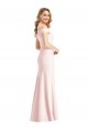 Comprimento Chão Rosa Sem Mangas Trombeta Vestidos de Madrinha / Vestidos de Noite / Vestidos de Festa Por Atacado