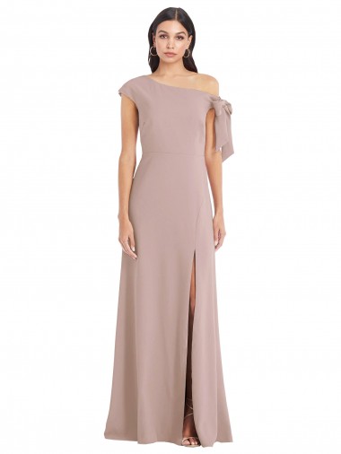 Comprimento Chão Rosa Empoeirado Sem Mangas Linha A Vestidos de Madrinha / Vestidos de Noite / Vestidos de Festa Por Atacado