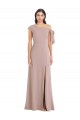 Comprimento Chão Rosa Empoeirado Sem Mangas Linha A Vestidos de Madrinha / Vestidos de Noite / Vestidos de Festa Por Atacado