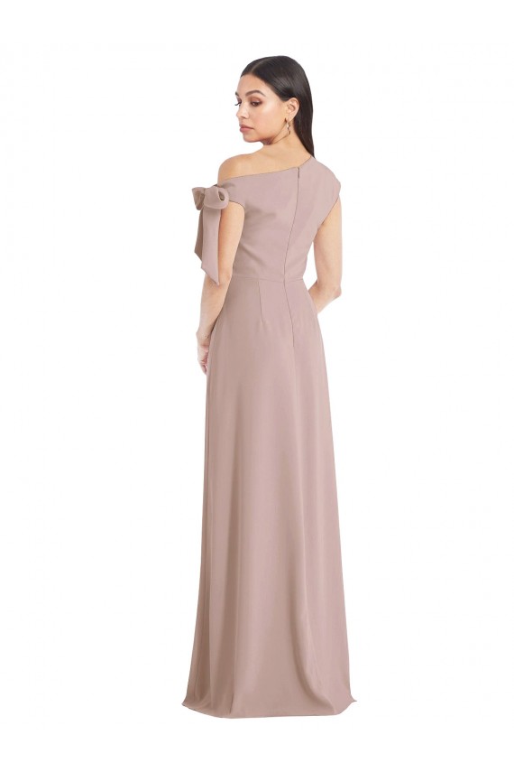 Comprimento Chão Rosa Empoeirado Sem Mangas Linha A Vestidos de Madrinha / Vestidos de Noite / Vestidos de Festa Por Atacado