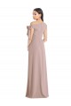 Comprimento Chão Rosa Empoeirado Sem Mangas Linha A Vestidos de Madrinha / Vestidos de Noite / Vestidos de Festa Por Atacado