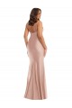 Comprimento Chão Rosa Empoeirado Sem Mangas Sereia Decote V Vestidos de Madrinha / Vestidos de Noite / Vestidos de Festa Por Atacado