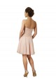 Comprimento Joelho Rosa Sem Mangas Linha A Vestidos de Madrinha / Vestidos de Cocktail Por Atacado