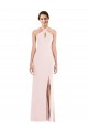 Comprimento Chão Rosa Sem Mangas Trombeta Lombar Vestidos de Madrinha / Vestidos de Noite / Vestidos de Festa Por Atacado