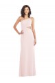 Comprimento Chão Rosa Sem Mangas Trombeta Um Ombro Vestidos de Madrinha / Vestidos de Noite / Vestidos de Festa Por Atacado