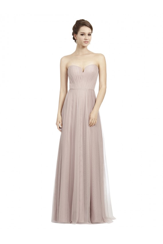 Comprimento Chão Rosa Vintage Sem Mangas Linha A Vestidos de Madrinha Por Atacado