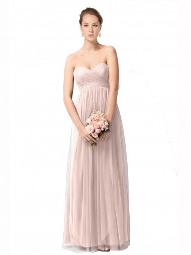 Comprimento Chão Rosa Vintage Mangas Curtas Linha A Vestidos de Madrinha Por Atacado