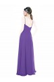 Comprimento Chão Roxo Sem Mangas Linha A Vestidos de Madrinha Por Atacado