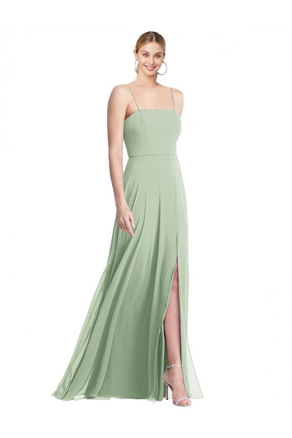 Comprimento Chão Sábio Sem Mangas Trombeta Lombar Vestidos de Madrinha / Vestidos de Noite Por Atacado