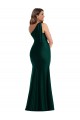Comprimento Chão Sempre Verde Sem Mangas Sereia Vestidos de Madrinha / Vestidos de Noite / Vestidos de Festa Por Atacado