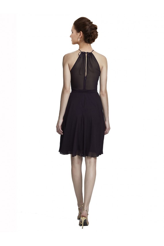 Comprimento Joelho Uva Sem Mangas Linha A Vestidos de Madrinha / Vestidos de Cocktail / Vestidos de Homecoming Por Atacado