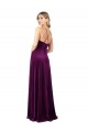 Comprimento Chão Uva Sem Mangas Linha A Criss Cruz Vestidos de Madrinha / Vestidos de Noite / Vestidos de Festa Por Atacado