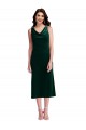 Comprimento Midi Verde Escuro Sem Mangas Bainha Costas em V Vestidos de Madrinha / Vestidos de Festa / Vestidos de Cocktail / Vestidos de Homecoming Por Atacado