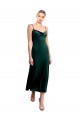 Comprimento Midi Verde Escuro Sem Mangas Linha A Lombar Vestidos de Madrinha / Vestidos de Festa / Vestidos de Cocktail / Vestidos de Homecoming Por Atacado